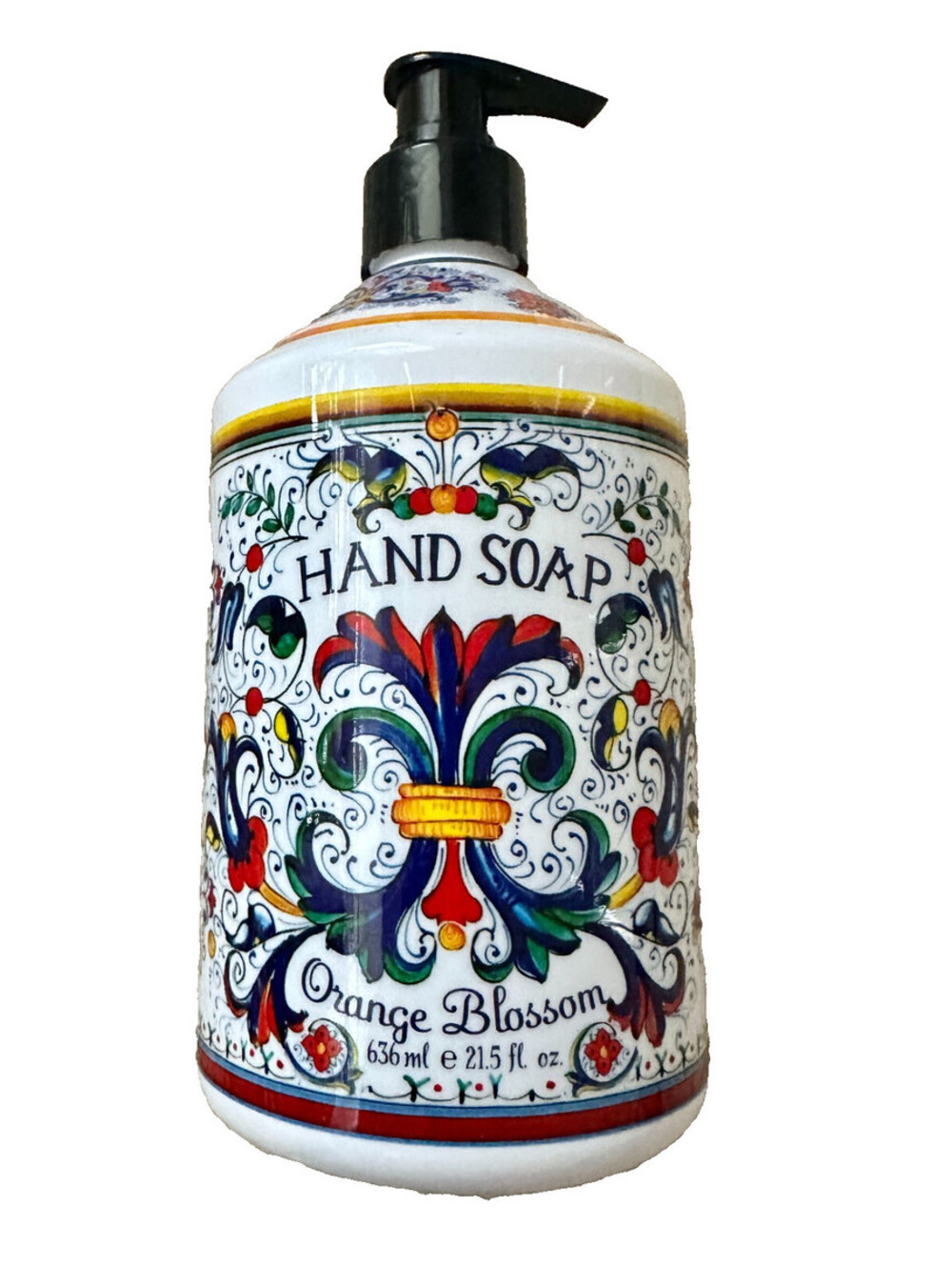 NEW Home & Body Company Italian Deruta Orange Blossom Hand Soap USA Made 21.5 oz